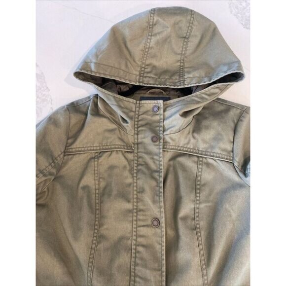 ONLY Blue Denim Military Field Utility Anorak jacket Sz M Drawstring Capsule - Picture 10 of 10